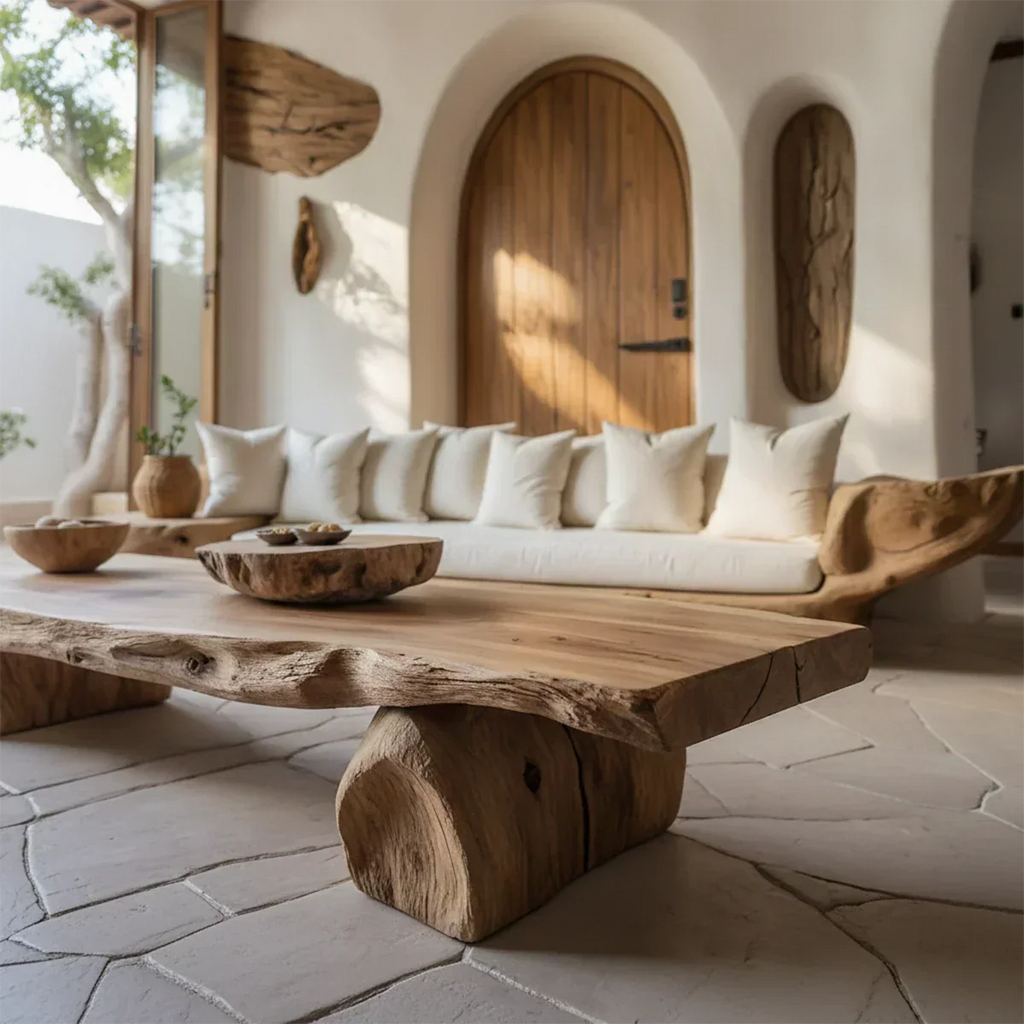 Live-Edge Solid Wood Coffee Table – Rustic Minimal Masterpiece - Rustirawood