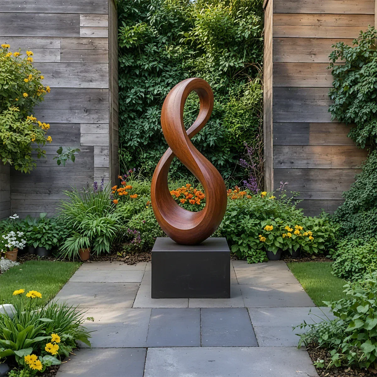 Modern Infinity Abstract Sculpture for Home & Gallery Display - Rustirawood