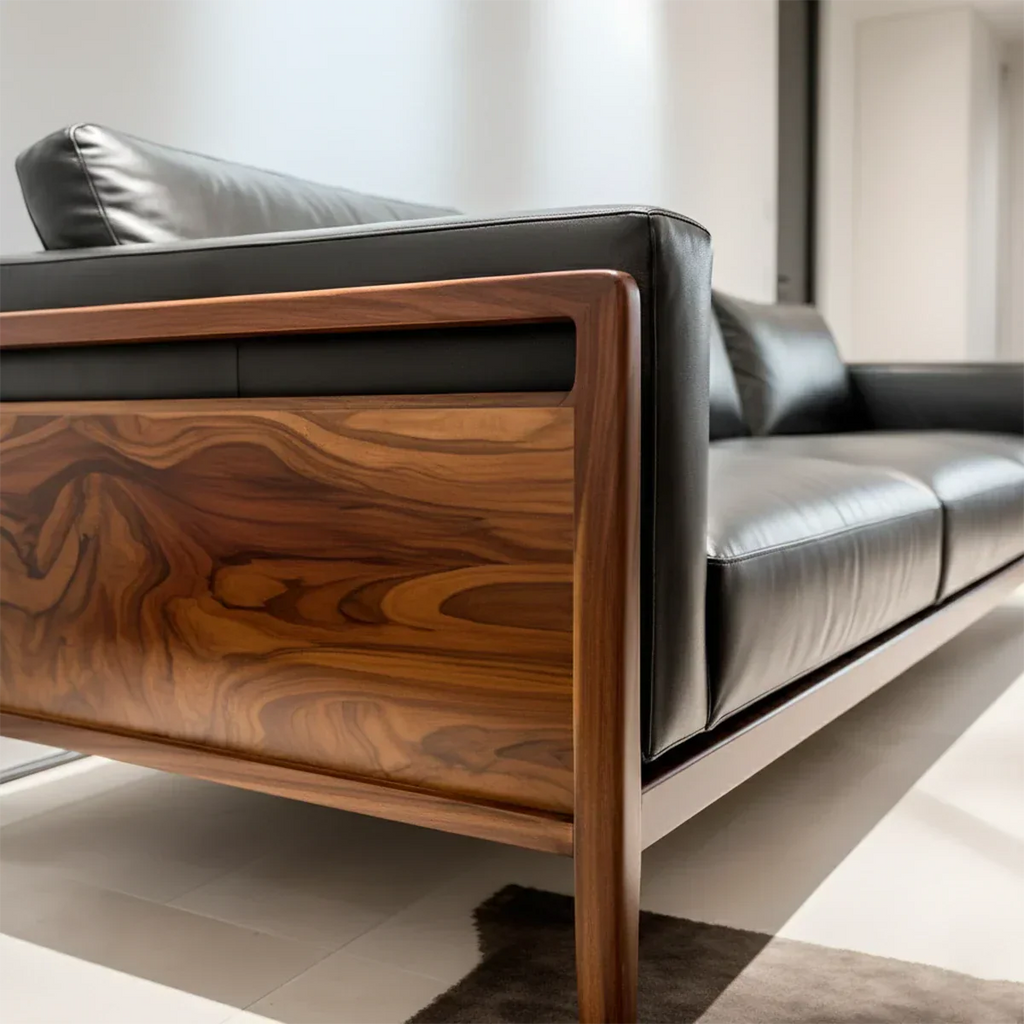 Premium Leather Sofa – Modern Minimalist Design - Rustirawood